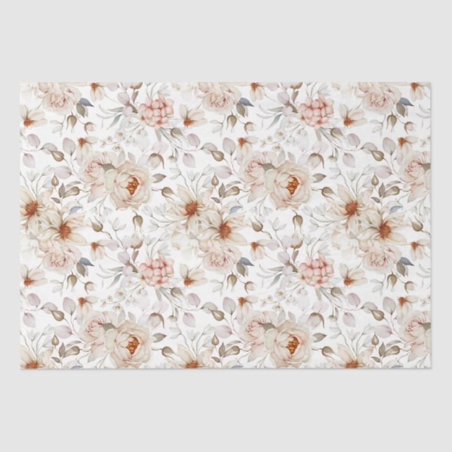 Papel De Seda Peonies en flor (Anverso)