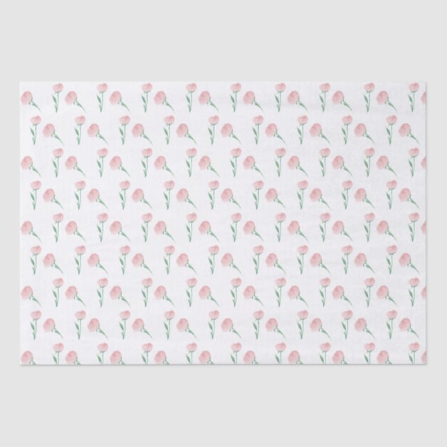 Papel De Seda Peonies Por Favor Bonito Preppy Pink (Anverso)
