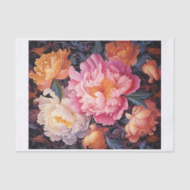 Papel De Seda Peony Art para la desvinculación (Anverso)