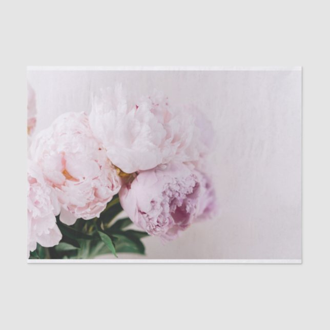 Papel De Seda Peony Decoupage Paper Left (Anverso)