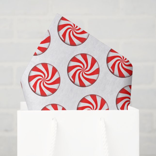 Papel De Seda Peppermint Candy (Bolsa de regalo)