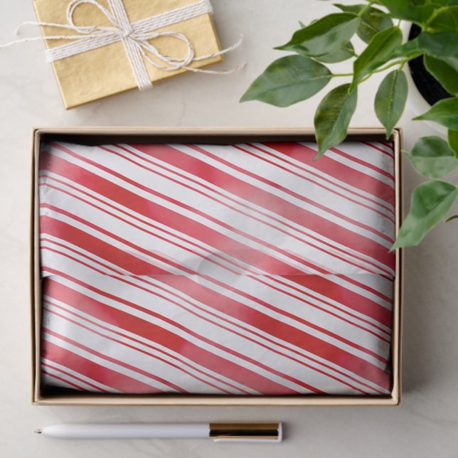 Papel De Seda Peppermint Stripe (Regalo )