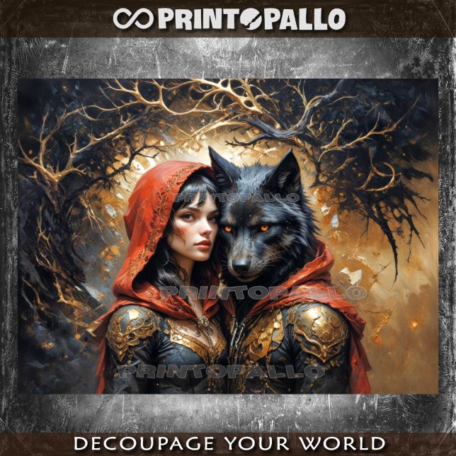 Papel De Seda Pequeña capucha roja para montar: una princesa y u (Subido por el creador)