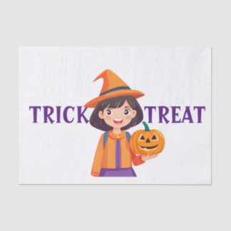 Papel De Seda Pequeña Chica de Calabaza o trata