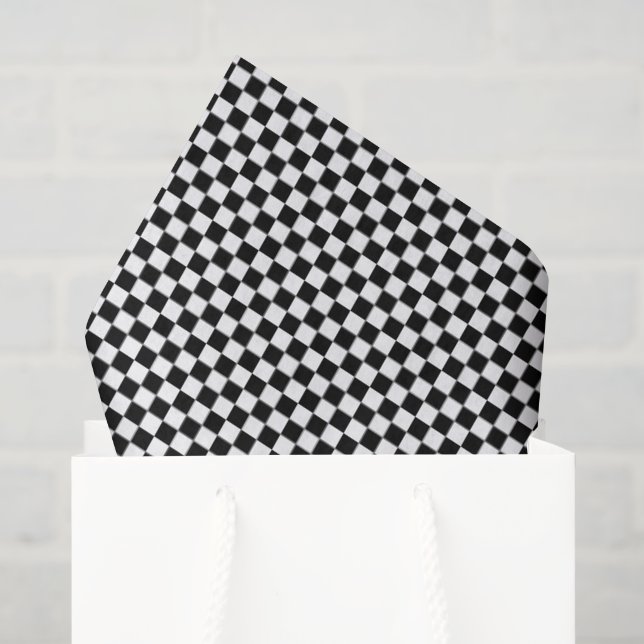 Papel De Seda Pequeña Cuadrada en Negro y Blanco (Bolsa de regalo)