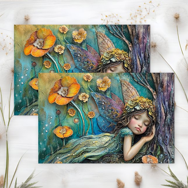 PAPEL DE SEDA PEQUEÑA DECORACIÓN DE SOLÁRIUM (LITTLE FAIRY DREAMING DECOUPAGE TISSUE PAPER)
