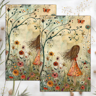 PAPEL DE SEDA PEQUEÑA EN LA DECORACIÓN DEL JARDÍN