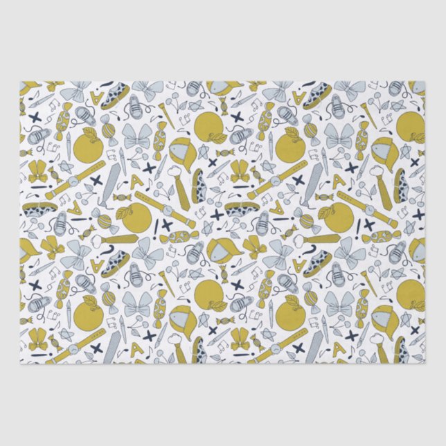 Papel De Seda Pequeñas cosas divertidas en la escuela (Anverso)