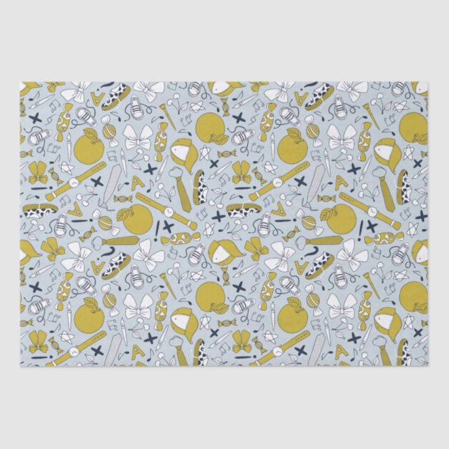 Papel De Seda Pequeñas cosas divertidas en la escuela (Anverso)