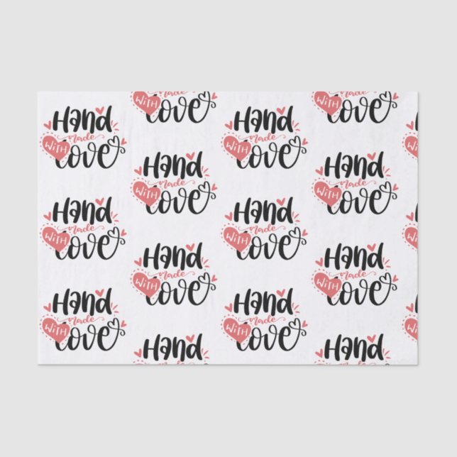 Papel De Seda Pequeñas Empresas Envíos hechos a mano con amor (Anverso)