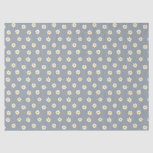Papel De Seda Pequeñas margaritas - gris acero polvoriento