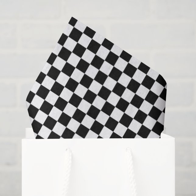 Papel De Seda Pequeño Cuadrado Negro y Blanco (Bolsa de regalo)