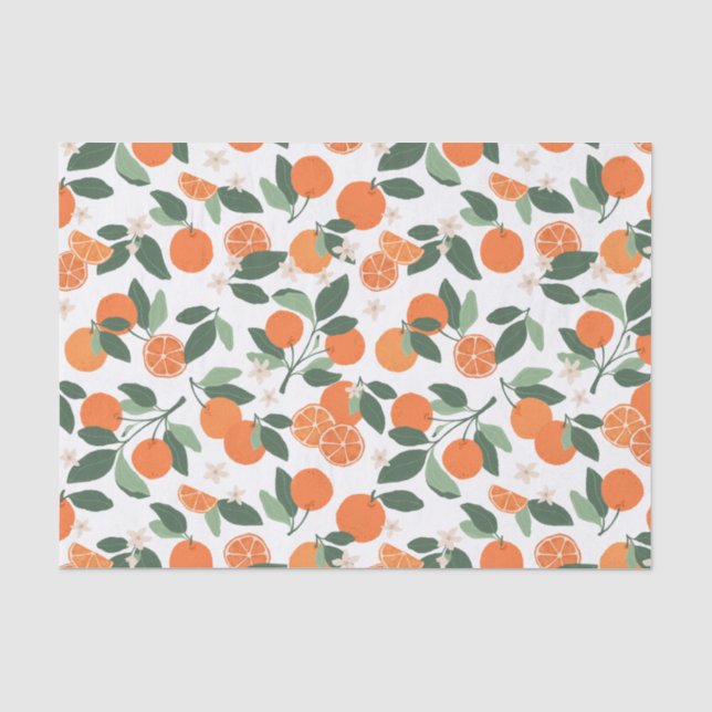 Papel De Seda Pequeño Cutie Citrus Baby Shower Tissue Paper - WW (Anverso)
