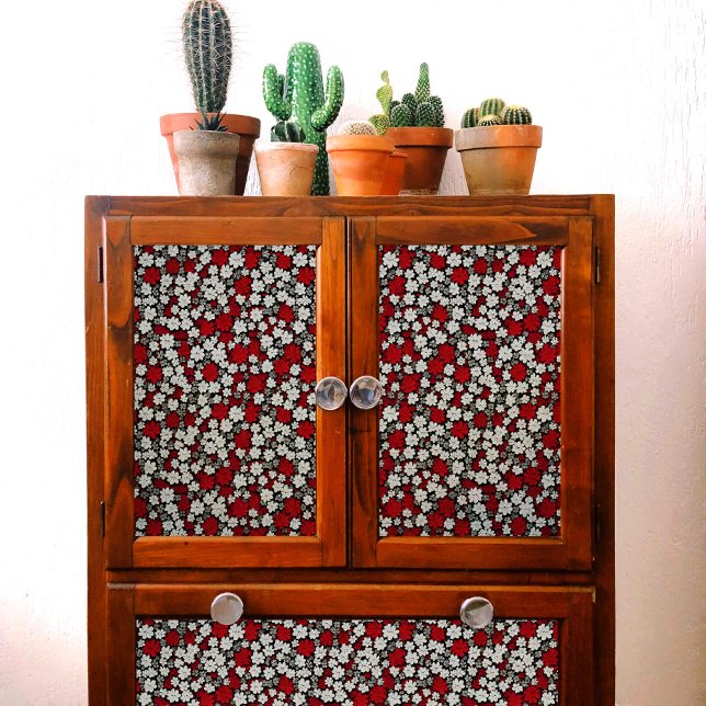Papel De Seda Pequeño desmoronamiento del patrón de flores rojas (Subido por el creador)