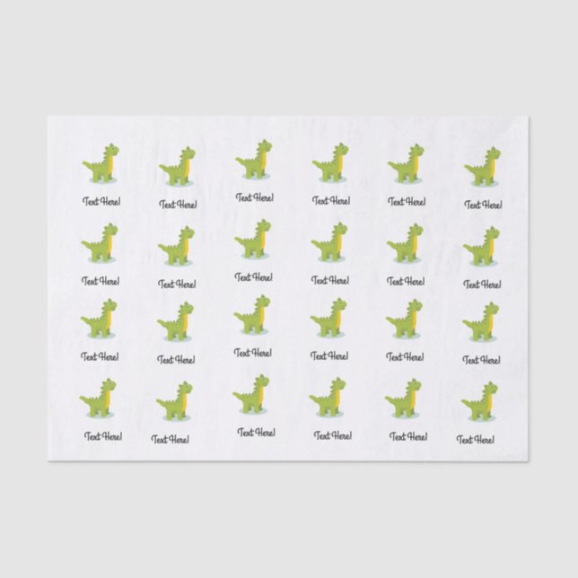 Papel De Seda Pequeño dinosaurio (Anverso)