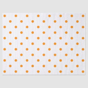Papel De Seda Pequeño modelo de lunares: Naranja