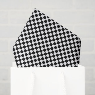 Papel De Seda Pequeño negro y blanco verificado