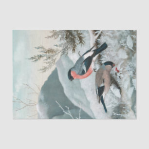 Papel De Seda Pequeño pájaro lindo - Bullfinch, arte