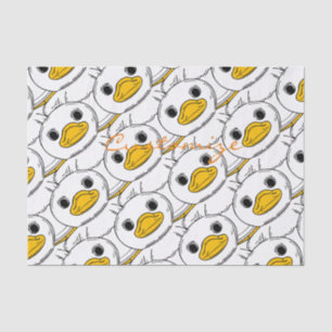 Papel De Seda Pequeño pato blanco en pie de trueno