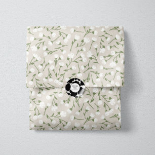 Papel De Seda Pequeño patrón floral Ditsy Meadow - Lino de Avena