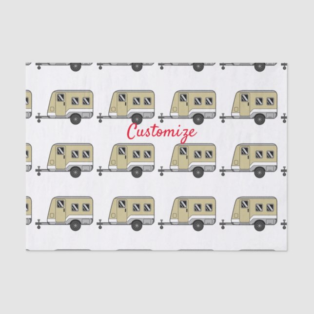 Papel De Seda Pequeño Tan Caravana Camper Thunder_Cove (Anverso)