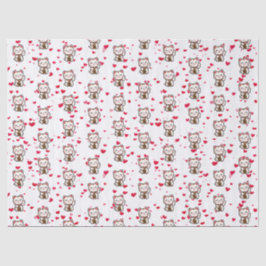 Papel De Seda Pequeños Corazones, Gato Afortunado, Buena Suerte,
