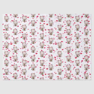 Papel De Seda Pequeños Corazones, Gato Afortunado, Buena Suerte,