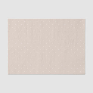 Papel De Seda Pequeños puntos blancos refinados sobre beige mini