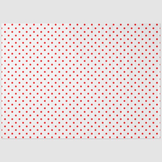 Papel De Seda Pequeños puntos rojos de polka (Anverso)