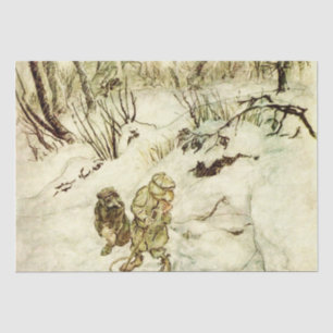 Papel De Seda Perdido en los Bosques Oscuros de Arthur Rackham