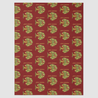 Papel De Seda Perdiz en un elegante árbol de pera rojo de Navida