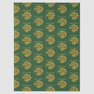 Papel De Seda Perdiz en un elegante árbol de pera verde de Navid