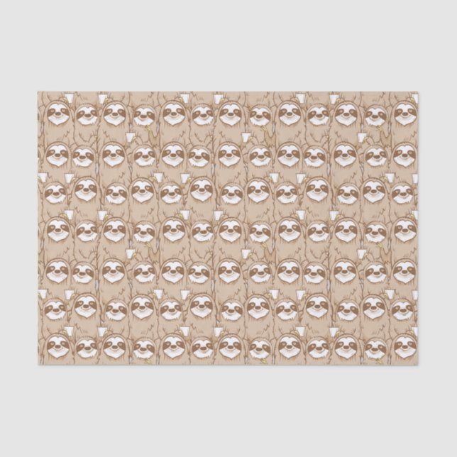 Papel De Seda Perezas y modelo del café (Anverso)