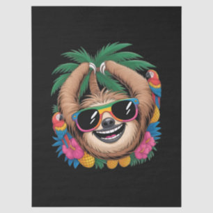 Papel De Seda Perezoso Tropical Kawaii – Vibraciones Veraniegas
