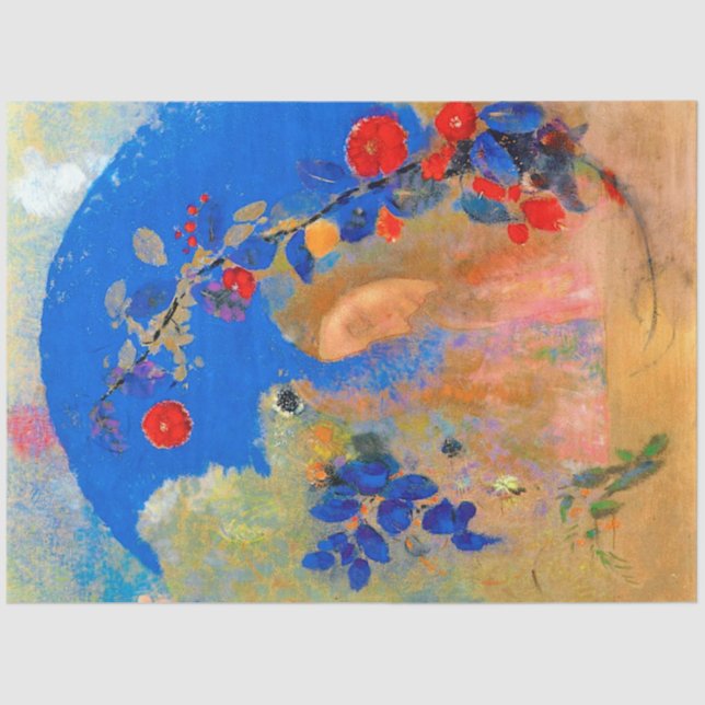 Papel De Seda Perfil bajo un arco, Redon (Anverso)