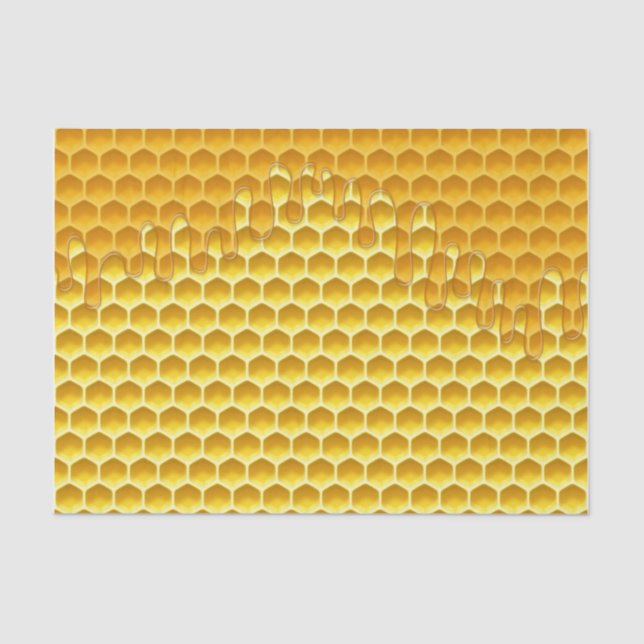 Papel De Seda Perforación De Honeycomb Con Miel (Anverso)