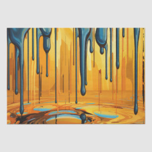 Papel De Seda Perforaciones de pintura abstracta coloridas (31)