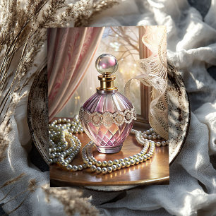 Papel De Seda Perfume rosado y perlas de época victorianas