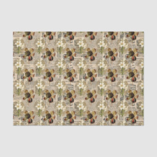 Papel De Seda Periódico de época y Berries