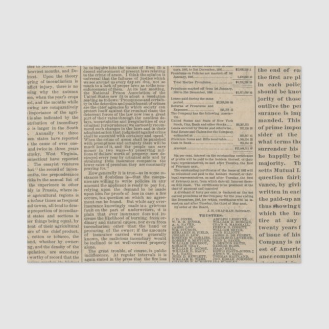 Papel De Seda Periódico Vintage (Anverso)