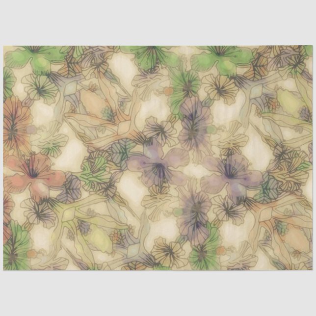 Papel De Seda perky floral (I) (Anverso)