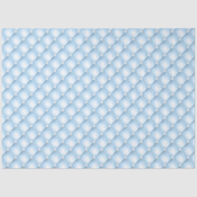 Papel De Seda Perlas tufadas azules (Anverso)
