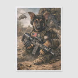 Papel De Seda Perrito del ejército 