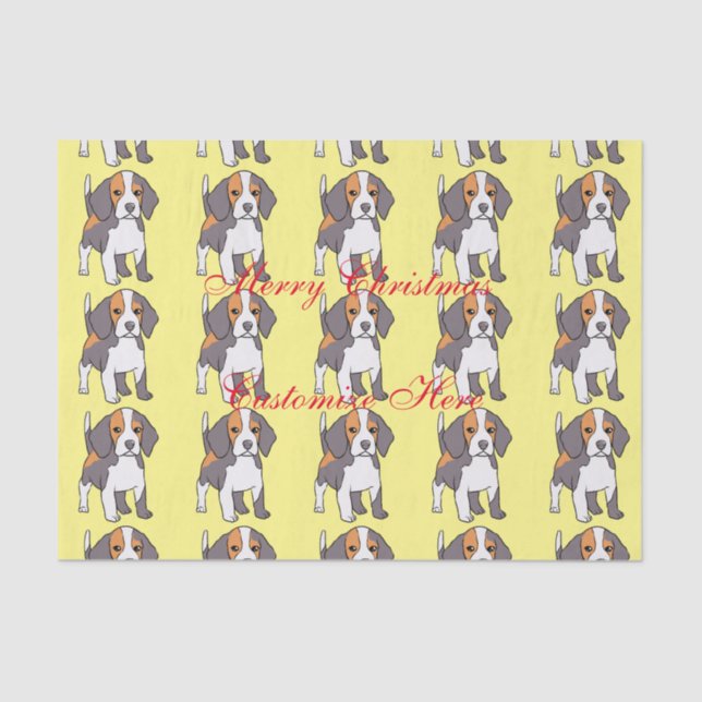 Papel De Seda Perro Beagle Cute Rama Thunder_Cove (Anverso)
