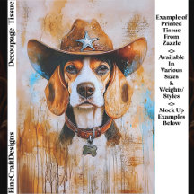 Perro Beagle del Salvaje Oeste con Sombrero de Vaq