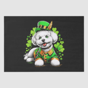 Papel De Seda Perro Bichon Frise Día de San Patricio