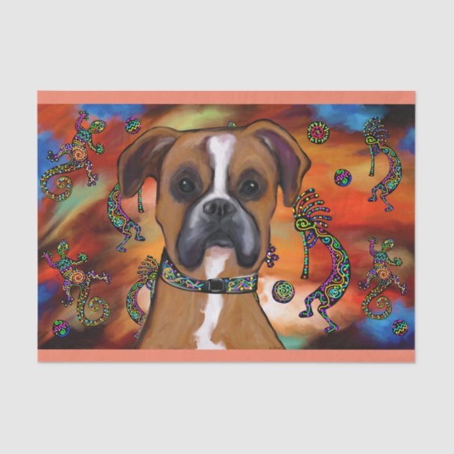 Papel De Seda Perro Boxer (Anverso)