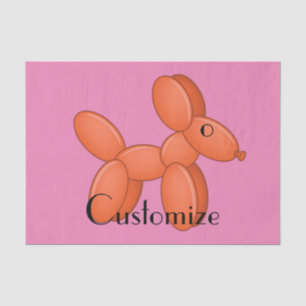 Papel De Seda Perro con globo cúbico Thunder_Cove 