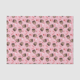 Papel De Seda Perro de amor lindo rojo rosado