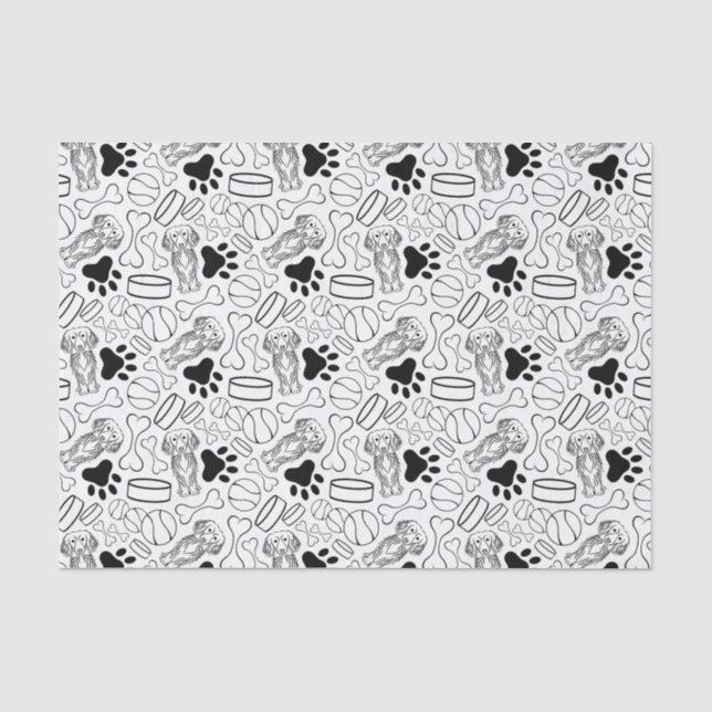 Papel De Seda Perro de Dachshund Sausage, de larga tradición (Anverso)